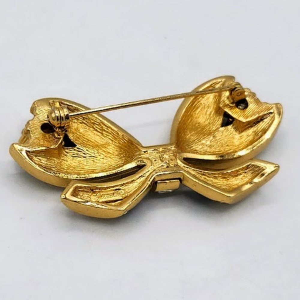 Vintage Christian Dior Signed Grosse Bow Brooch - Picture 4 of 4